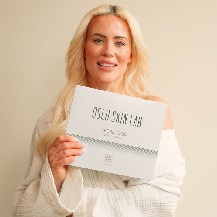 Martina Aitolehti ja Oslo Skin Lab pakkaus