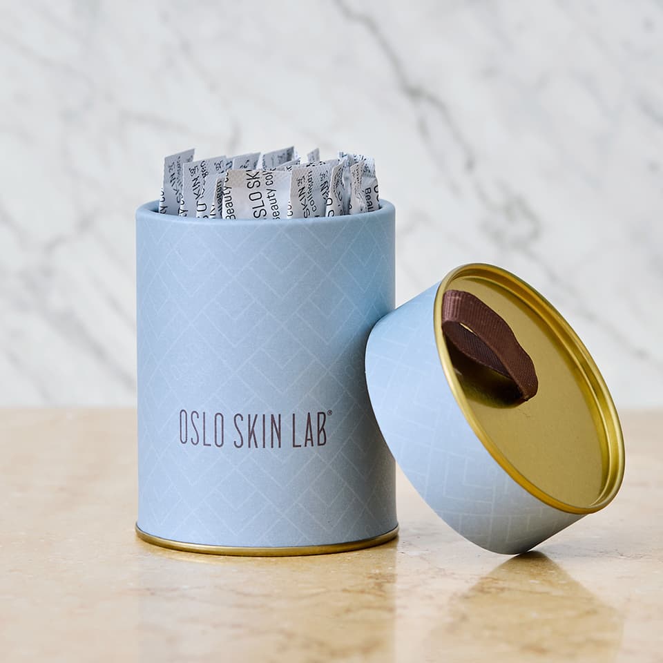 Oslo Skin Lab Table Container säilytysrasia avattuna