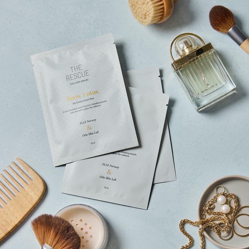 Elle Norway & Oslo Skin Lab Snow Lotus Sheet mask kolmenpakkaus