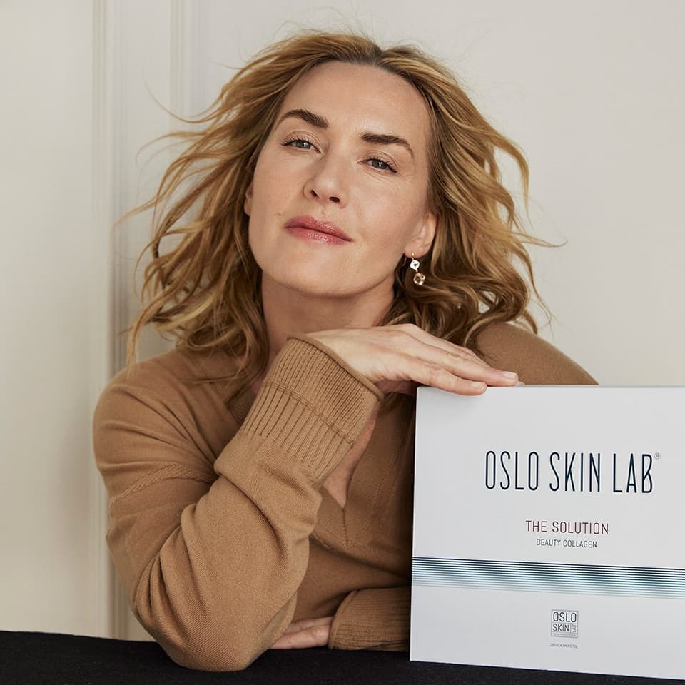 Kate Winslet ja Oslo Skin Lab -kollageenipaketti